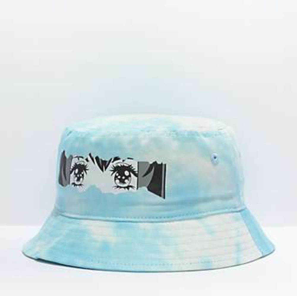 BSR by Samii Ryan I See You Blue Tie Dye Printed Bucket Hat